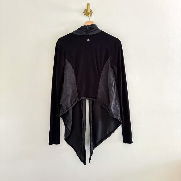 Lululemon Your Best Breath Cardigan Wrap Sweater Black 4 - Picture 6 of 9